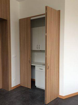 porte pliante pour intégration d’un kitchenette