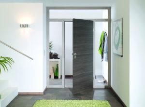 cadre en verre et porte en décor fil horizontal